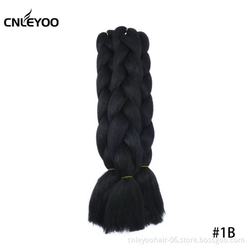 Big braid Outlet Giant Heat Resistant Low Temperature Fiber 24 Inch Brown Black Crochet Hair